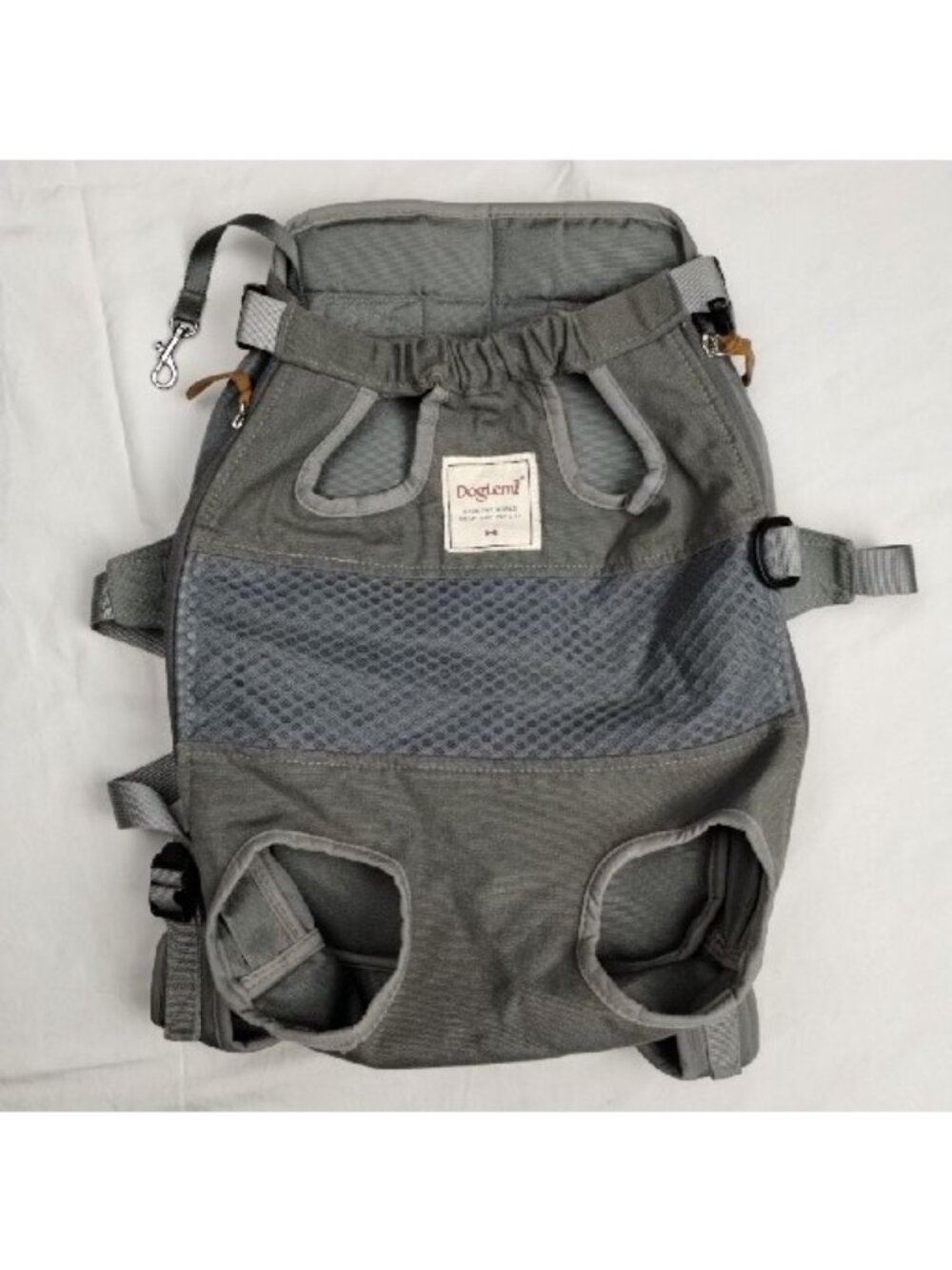 Doglemi Cat & Dog Front Carrier Gray Medium Backpack W/ Adjustable Straps
